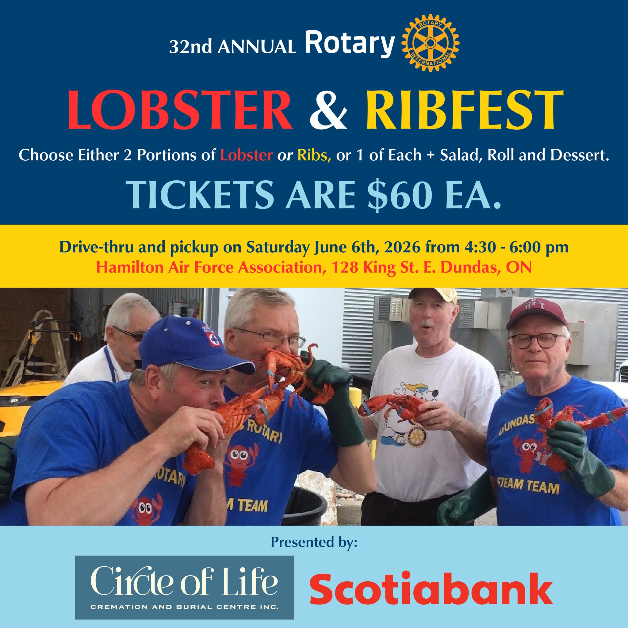 32nd Annual Lobster & Ribfest Drive Thru